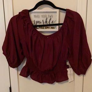 Women’s Blouse. Burgundy.